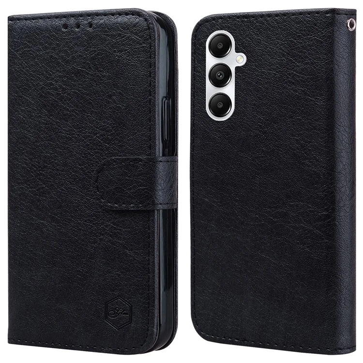 Funda para teléfono celular Samsung Galaxy A35 5G, de cuero PU y TPU a prueba de golpes - Negro