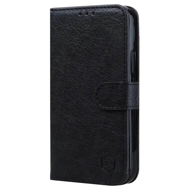 Funda para teléfono celular Samsung Galaxy A35 5G, de cuero PU y TPU a prueba de golpes - Negro