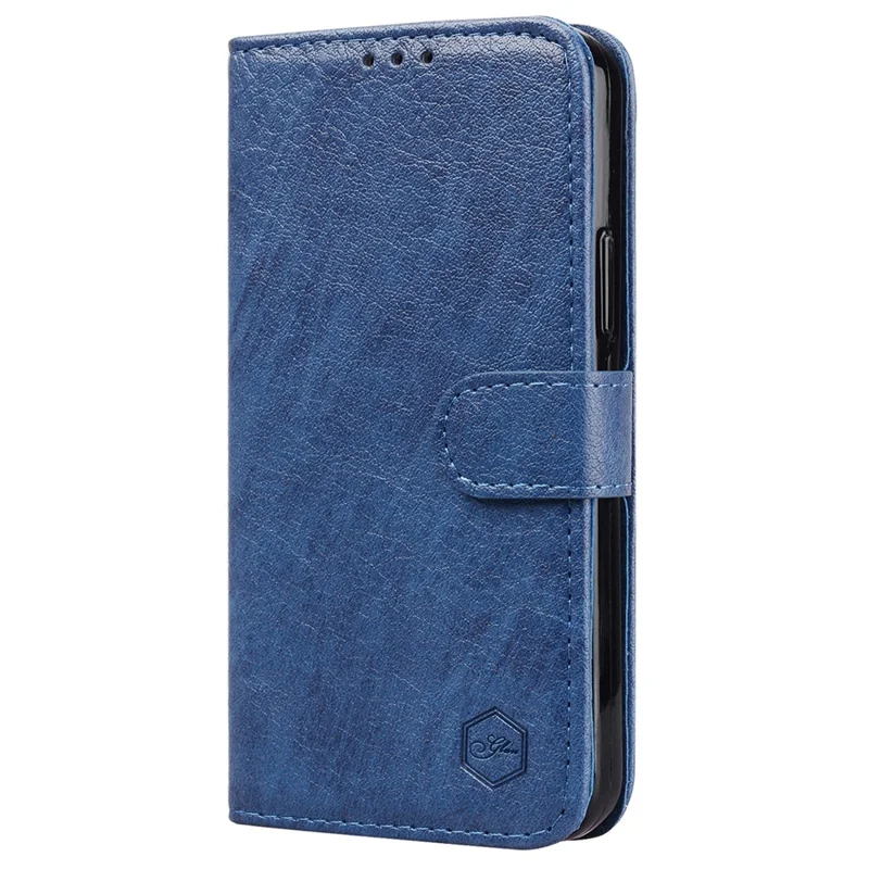 For Samsung Galaxy A35 5G Cell Phone Case PU Leather+TPU Drop-proof Wallet Cover - Dark Blue
