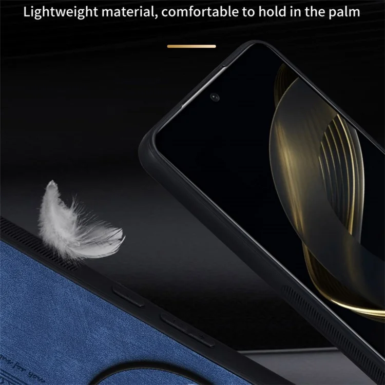 AZNS For Honor X9a 5G Case PU Leather Coated TPU Drop-proof Smart Phone Cover - Marrom
