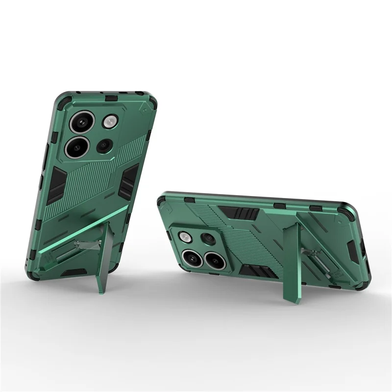 For Xiaomi Redmi Note 13 Pro 5G / Poco X6 5G Kickstand Case TPU + PC Phone Back Cover - Green