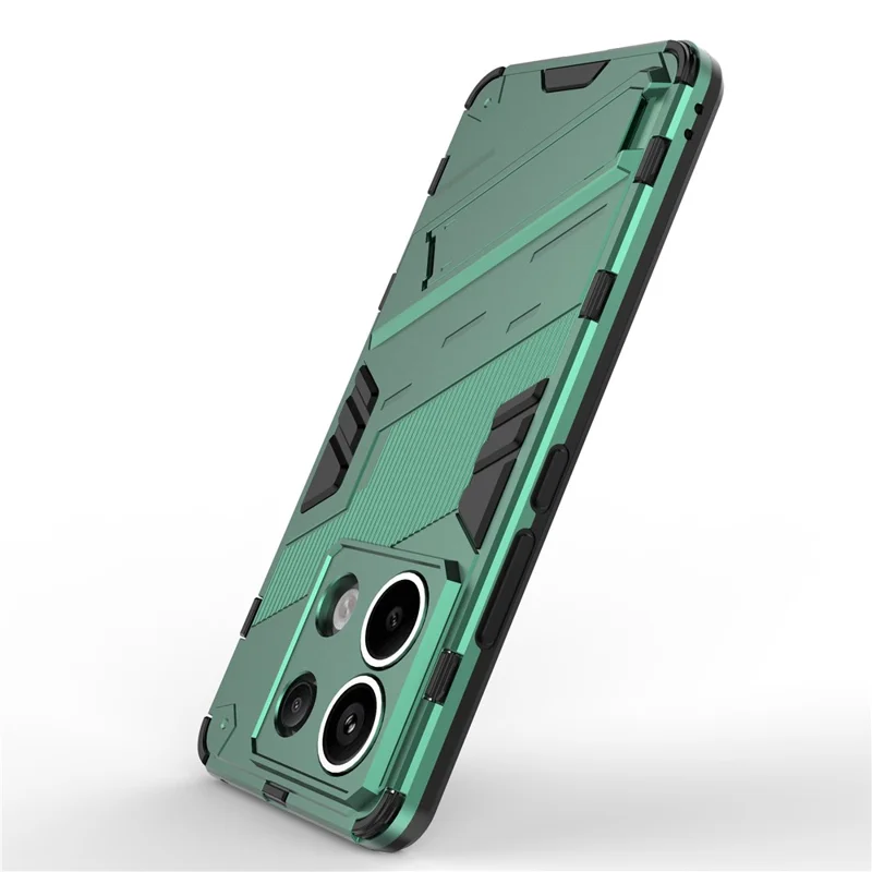 For Xiaomi Redmi Note 13 Pro 5G / Poco X6 5G Kickstand Case TPU + PC Phone Back Cover - Green