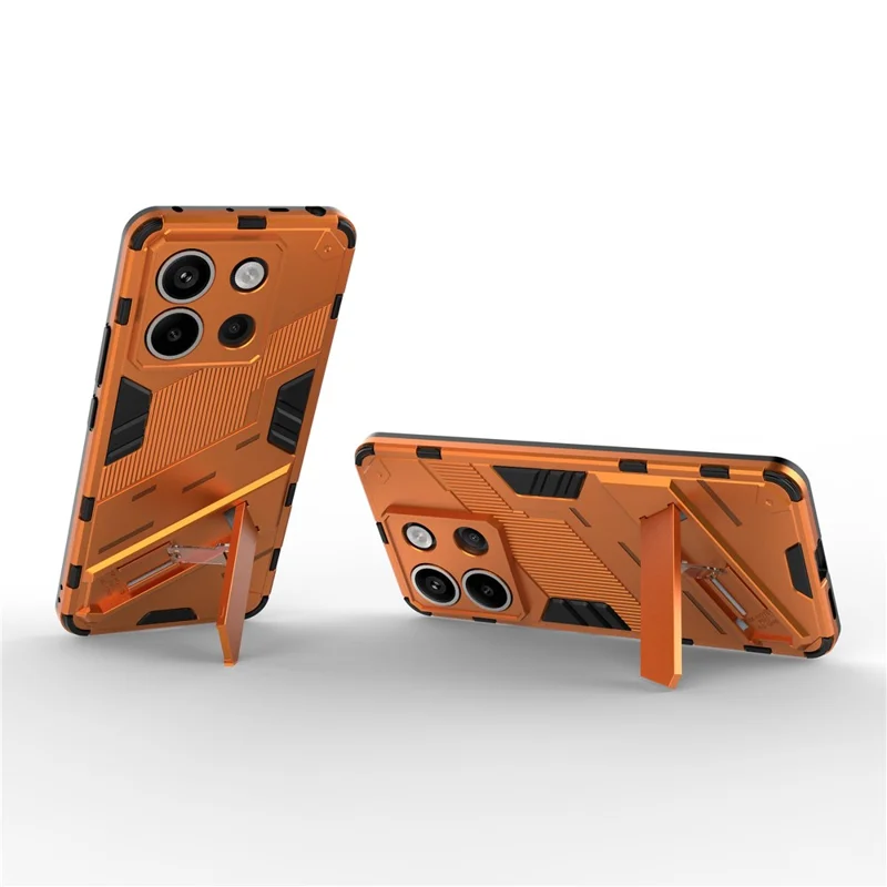For Xiaomi Redmi Note 13 Pro 5G / Poco X6 5G Kickstand Case TPU + PC Phone Back Cover - Orange