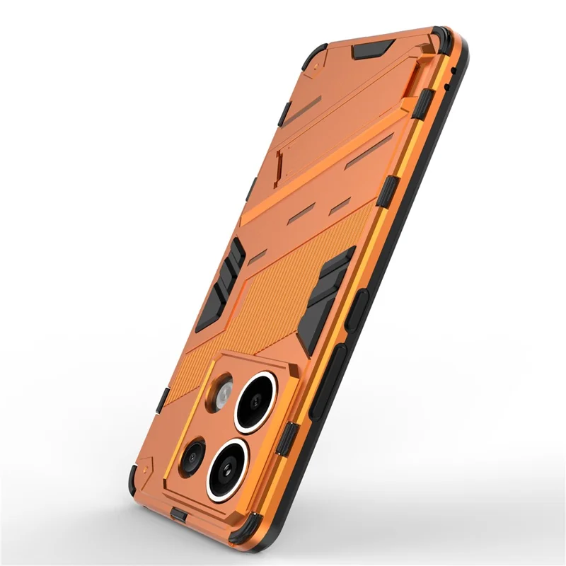For Xiaomi Redmi Note 13 Pro 5G / Poco X6 5G Kickstand Case TPU + PC Phone Back Cover - Orange