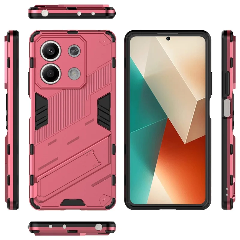 For Xiaomi Redmi Note 13 5G / Note 13 5G (China) Case Kickstand Protective Phone Cover - Rose