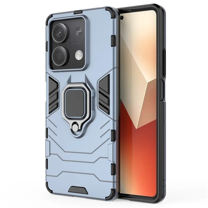 For Xiaomi Redmi Note 13 5G / Note 13 5G (China) Phone Case Anti-drop Cover with Kickstand - Blue