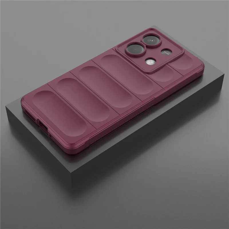 För Xiaomi Redmi Note 13 5G / Note 13 5G (Kina) Skal Mjukt TPU Skyddande Mobilskal - Vinröd