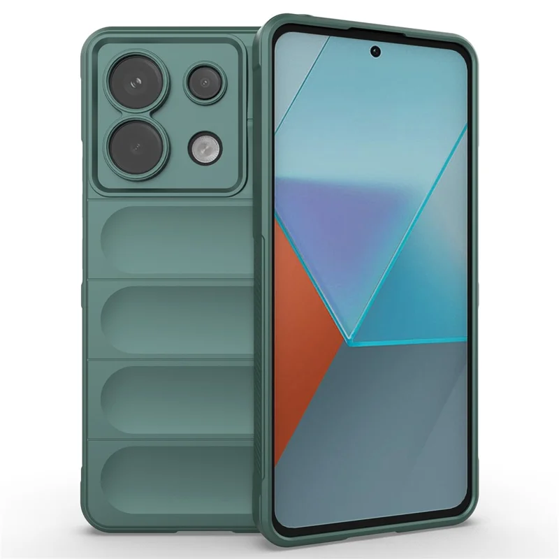 Pour Xiaomi Redmi Note 13 Pro 5G / Poco X6 5G Étui TPU Coque de Téléphone Protection Anti-chute - Vert
