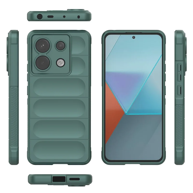 Pour Xiaomi Redmi Note 13 Pro 5G / Poco X6 5G Étui TPU Coque de Téléphone Protection Anti-chute - Vert