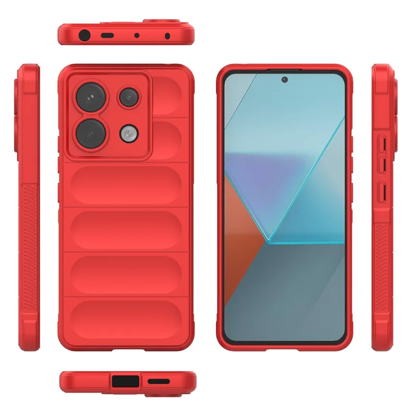 For Xiaomi Redmi Note 13 Pro 5G / Poco X6 5G TPU Case Phone Cover Drop-proof Protection - Red