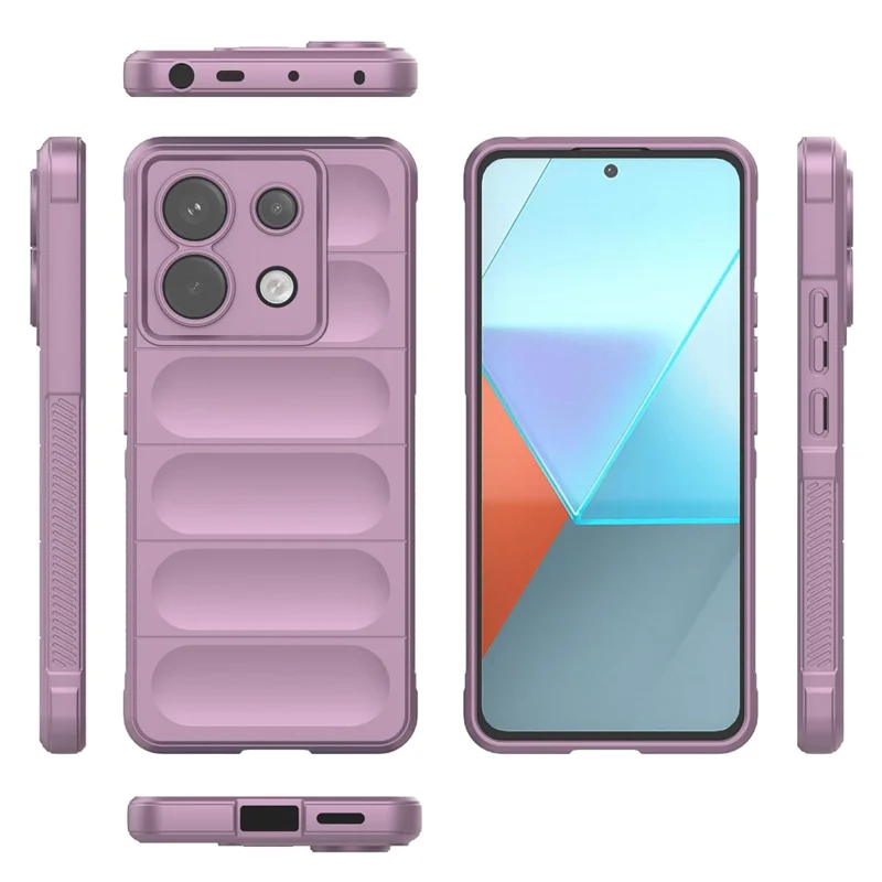 Pour Xiaomi Redmi Note 13 Pro 5G / Poco X6 5G Étui TPU Housse de Protection Anti-chute - Violet Clair