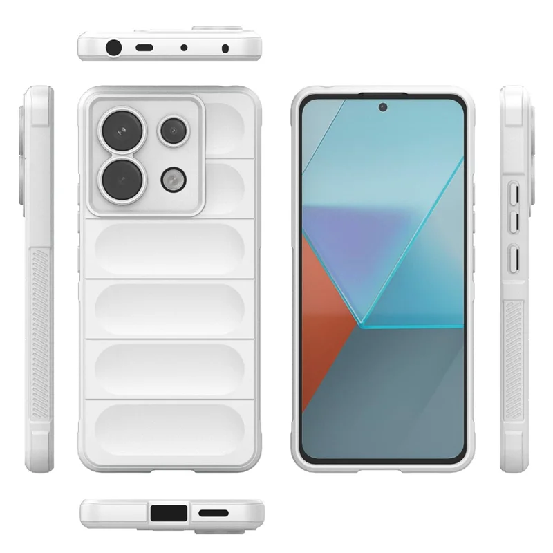 Für Xiaomi Redmi Note 13 Pro 5G / Poco X6 5G TPU-Hülle Telefonabdeckung Stoßfester Schutz - Weiß