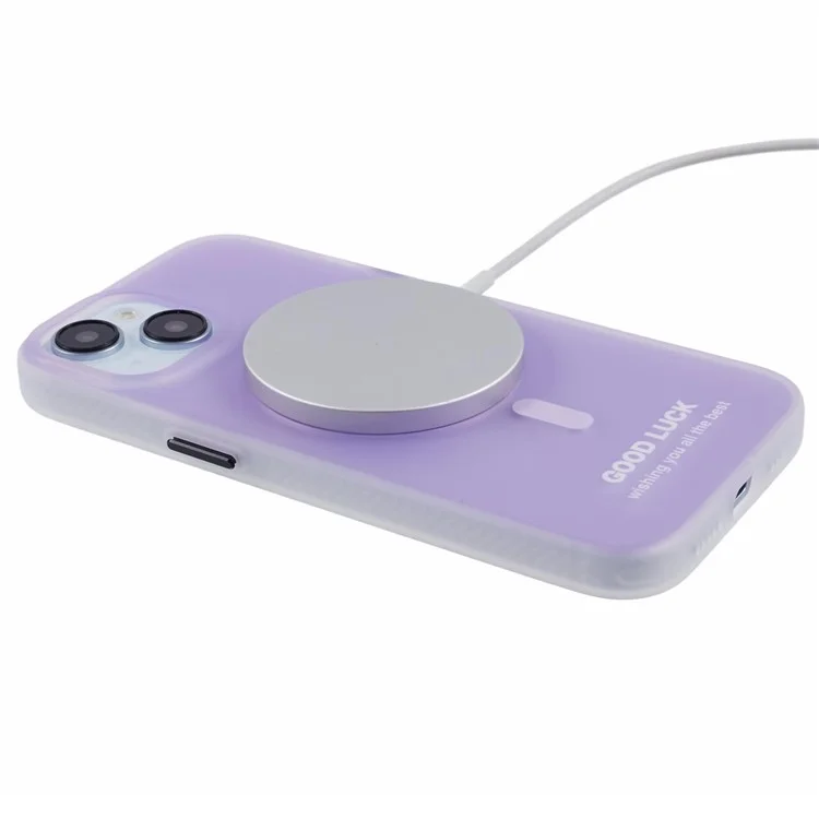 Serie PP para iPhone 15 Funda de teléfono compatible con MagSafe IMD Cover - Púrpura Translúcida