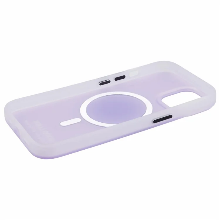 Serie PP para iPhone 15 Funda de teléfono compatible con MagSafe IMD Cover - Púrpura Translúcida