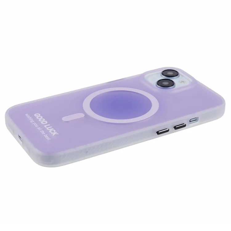 Serie PP para iPhone 15 Funda de teléfono compatible con MagSafe IMD Cover - Púrpura Translúcida