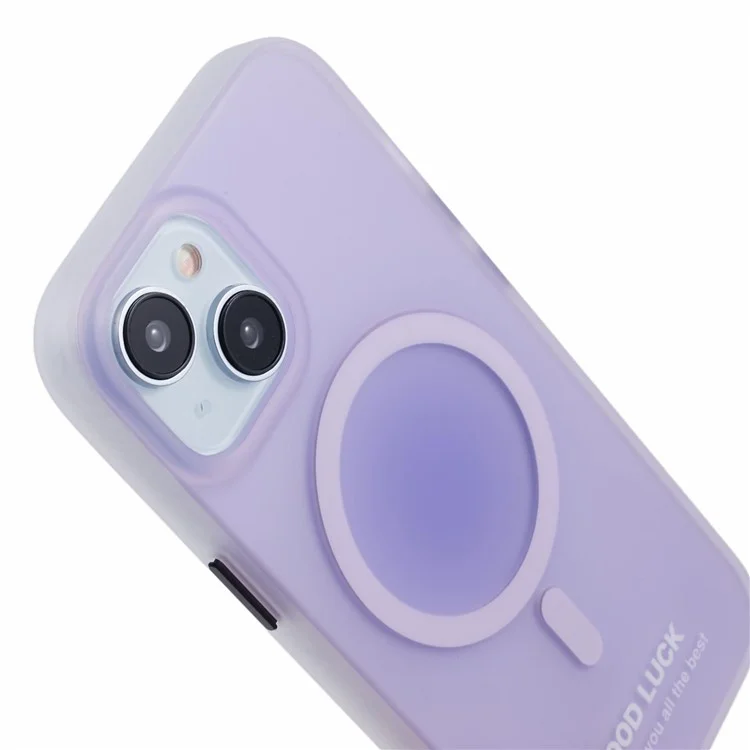 Serie PP para iPhone 15 Funda de teléfono compatible con MagSafe IMD Cover - Púrpura Translúcida