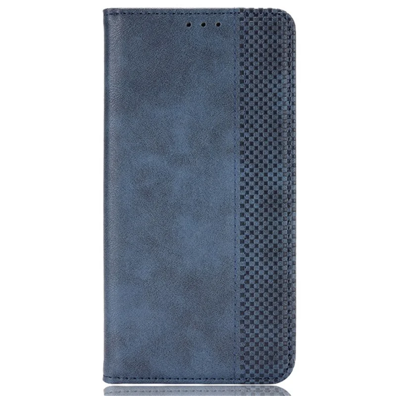 For Samsung Galaxy Xcover7 Wallet Case PU Leather Stand Retro Phone Cover - Blue