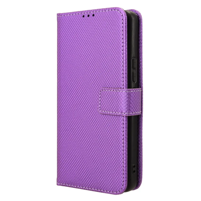 For Asus ROG Phone 8 Pro 5G / 8 5G Magnetic Phone Case Diamond Texture Card Slots Cover - Purple