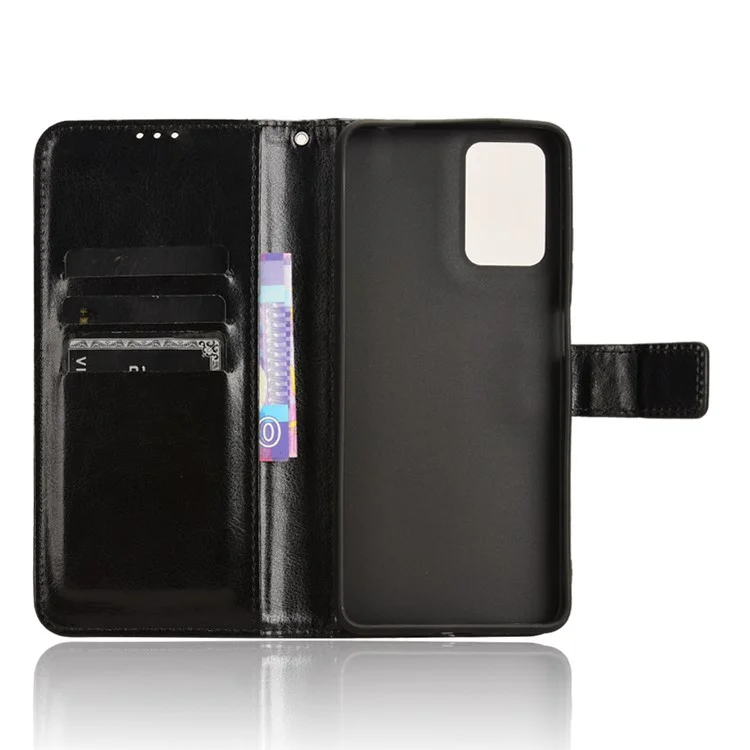 Wallet Case for Motorola Moto G04 4G / G04s 4G / G24 4G / G24 Power / E14 4G Cover PU Leather+TPU Phone Shell - Black