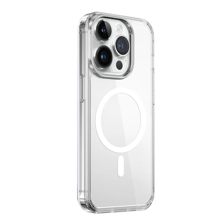 WIWU MCC-101 для iPhone 15 Pro Магнитный чехол с прозрачным ПК + TPU чехлом для телефона, совместимый с MagSafe - прозрачный