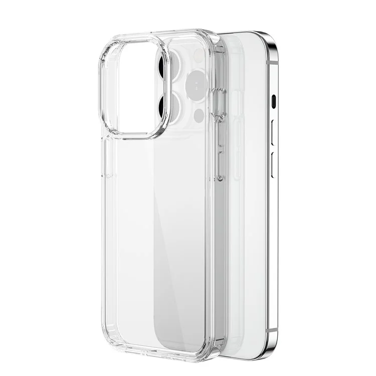 WIWU MCC-101 для iPhone 15 Pro Магнитный чехол с прозрачным ПК + TPU чехлом для телефона, совместимый с MagSafe - прозрачный