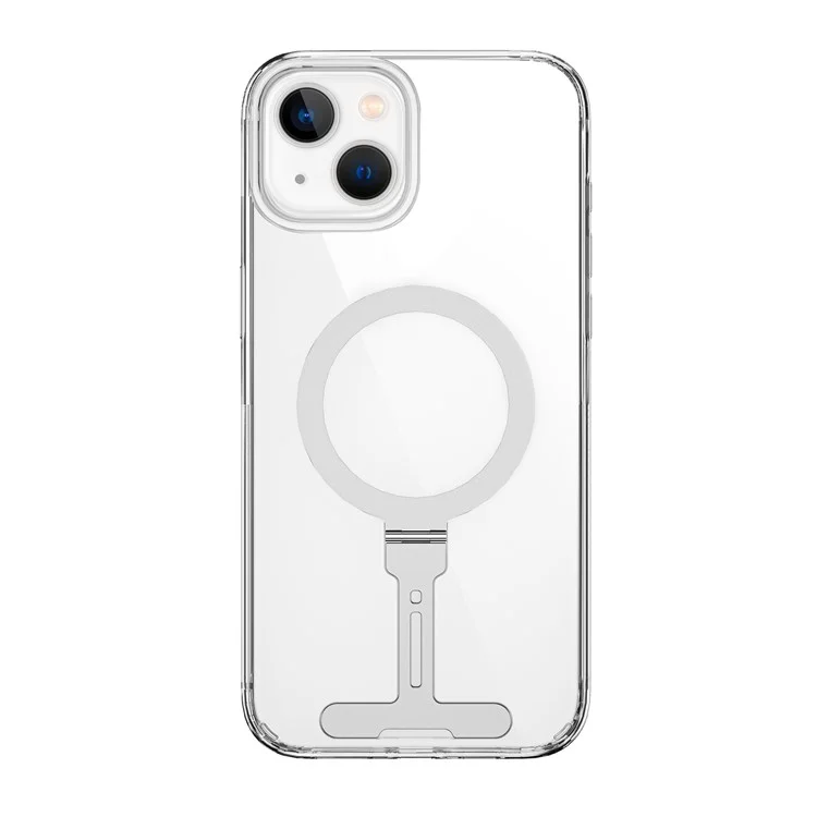 WIWU FYY-014 Para iPhone 15 Funda transparente compatible con MagSafe Soporte PC Funda de teléfono - Transparente