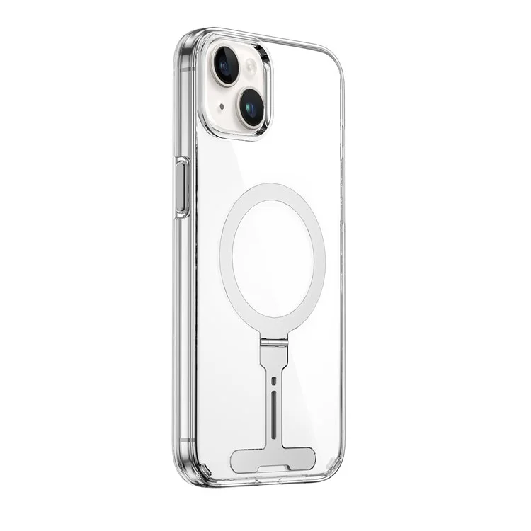 WIWU FYY-014 Per iPhone 15 Plus Custodia con Supporto Compatibile con MagSafe Custodia in PC Trasparente - Trasparente