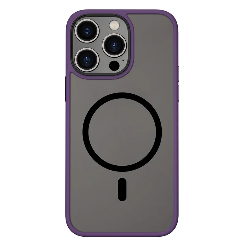 WIWU FGG-011 For iPhone 15 Pro PC+TPU Case Compatible with MagSafe Phone Case - Purple