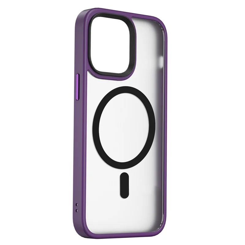 WIWU FGG-011 For iPhone 15 Pro PC+TPU Case Compatible with MagSafe Phone Case - Purple
