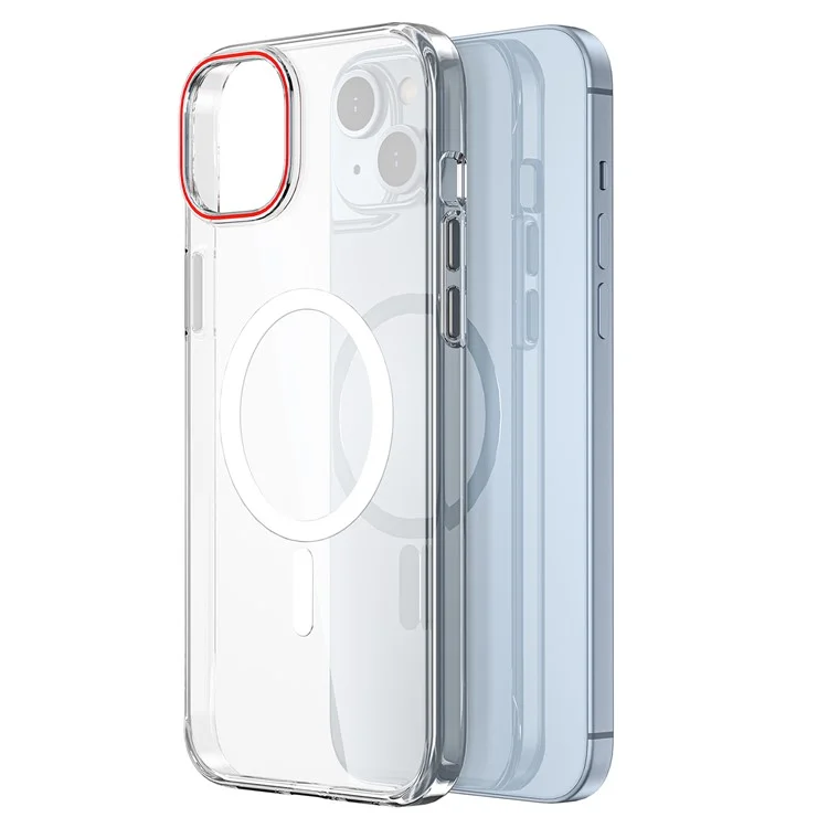 WIWU ZYS-013 For iPhone 15 Case Slim-Fit PC Phone Cover Compatible with MagSafe - Orange