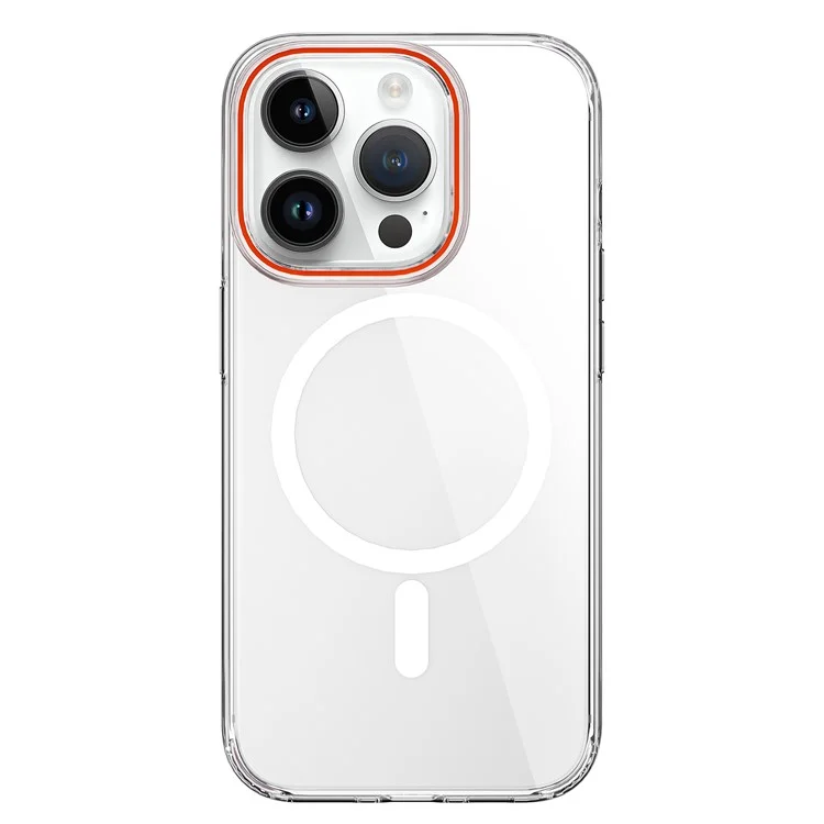 WIWU ZYS-013 Capa para iPhone 15 Pro Compatível com MagSafe Anti-Arranhões Capa de Telefone PC - Laranja