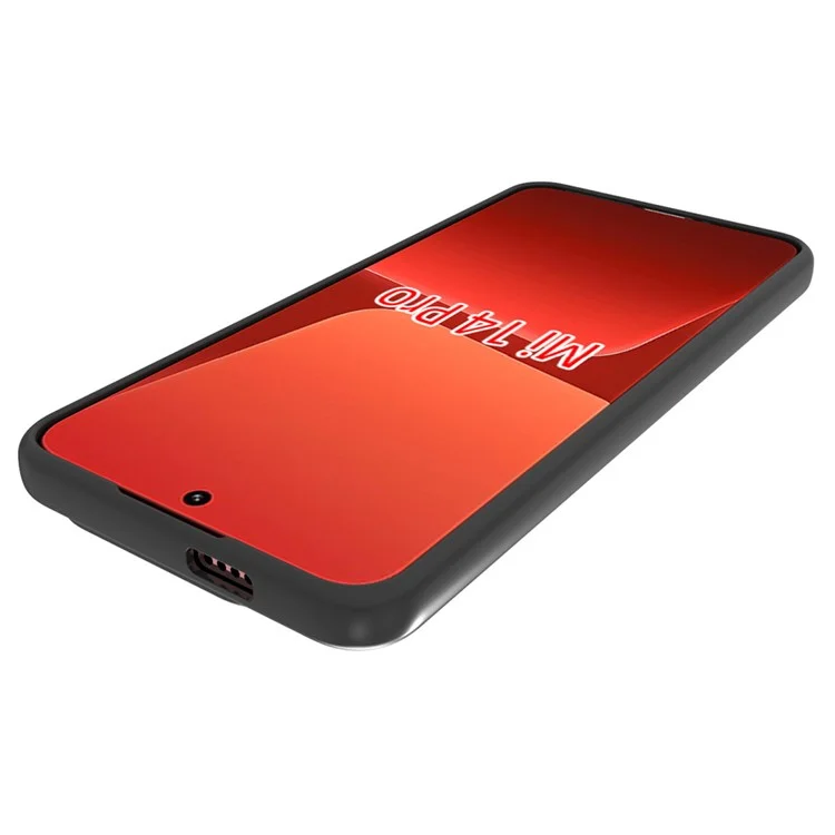 10 piezas / paquete para Xiaomi 14 Pro Funda de teléfono mate Anti-scratch TPU Back Cover - Negro