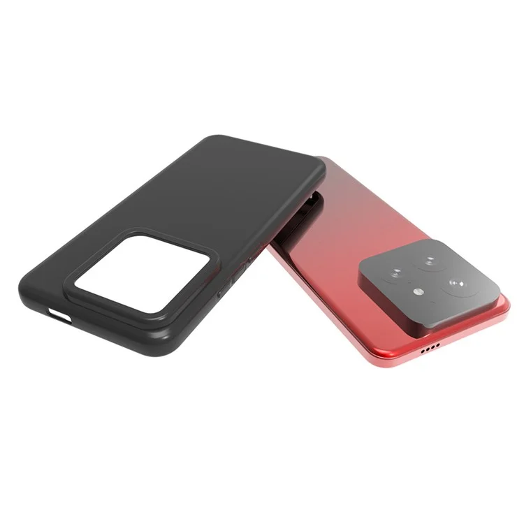 10 piezas / paquete para Xiaomi 14 Pro Funda de teléfono mate Anti-scratch TPU Back Cover - Negro