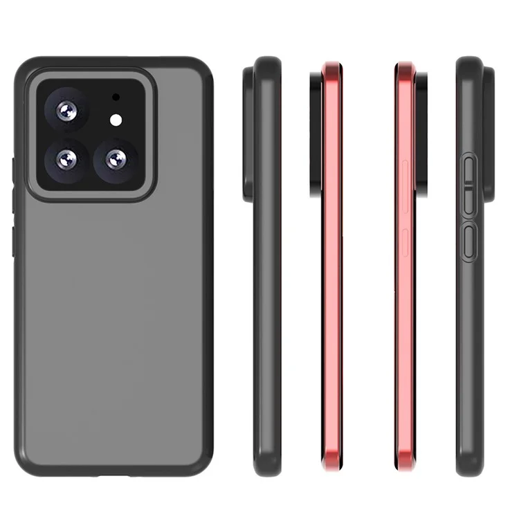 10 piezas / paquete para Xiaomi 14 Pro Funda de teléfono mate Anti-scratch TPU Back Cover - Negro