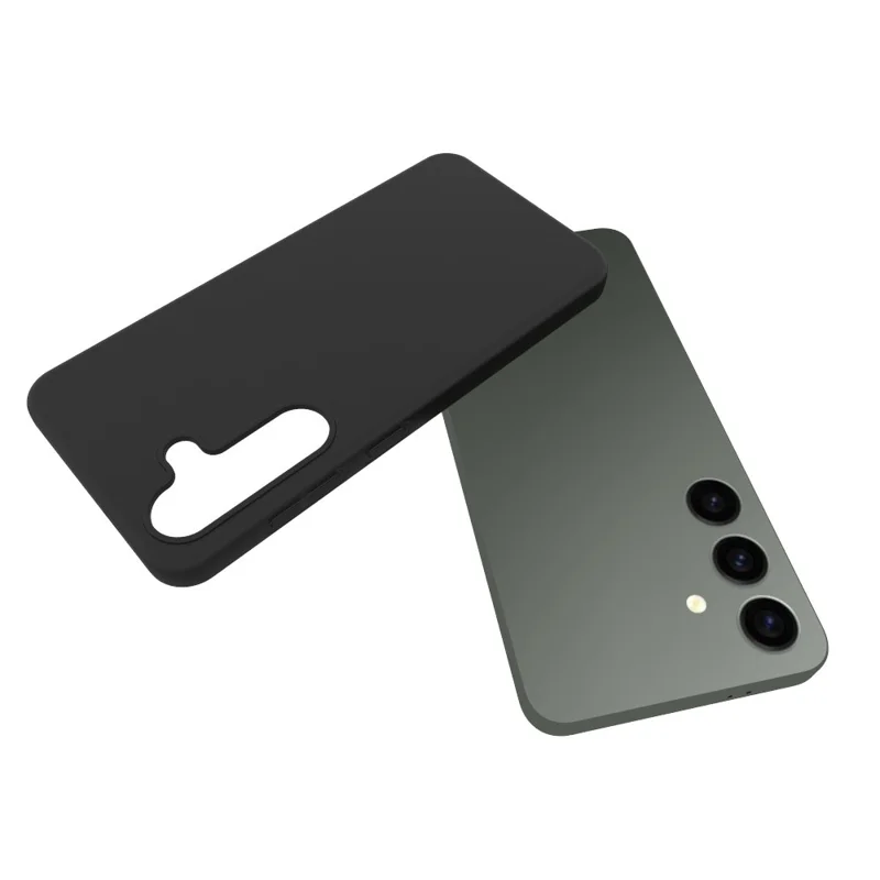 10Pcs / Pack pour Samsung Galaxy S24 Étui TPU Anti-empreintes Matte Phone Cover - Noir