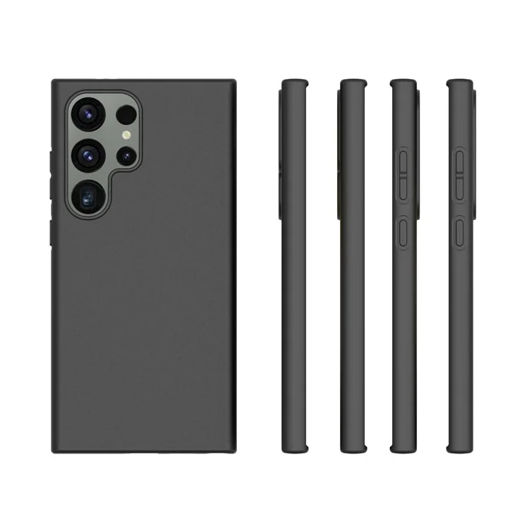 10 piezas / paquete para Samsung Galaxy S24 Ultra Case Dual-sided Matte Soft TPU Phone Cover - Negro