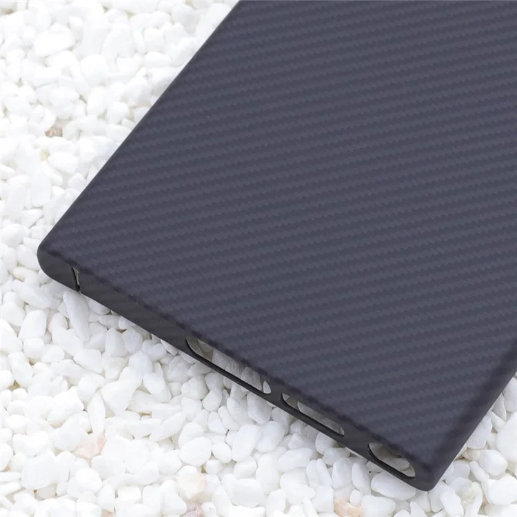 For Samsung Galaxy S24 Ultra Phone Case 600D Textured Precise Cutout Aramid Fiber Phone Cover - Black