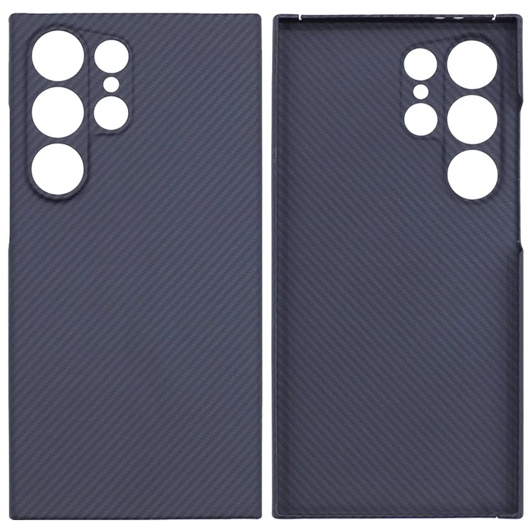 For Samsung Galaxy S24 Ultra Phone Case 600D Textured Precise Cutout Aramid Fiber Phone Cover - Black