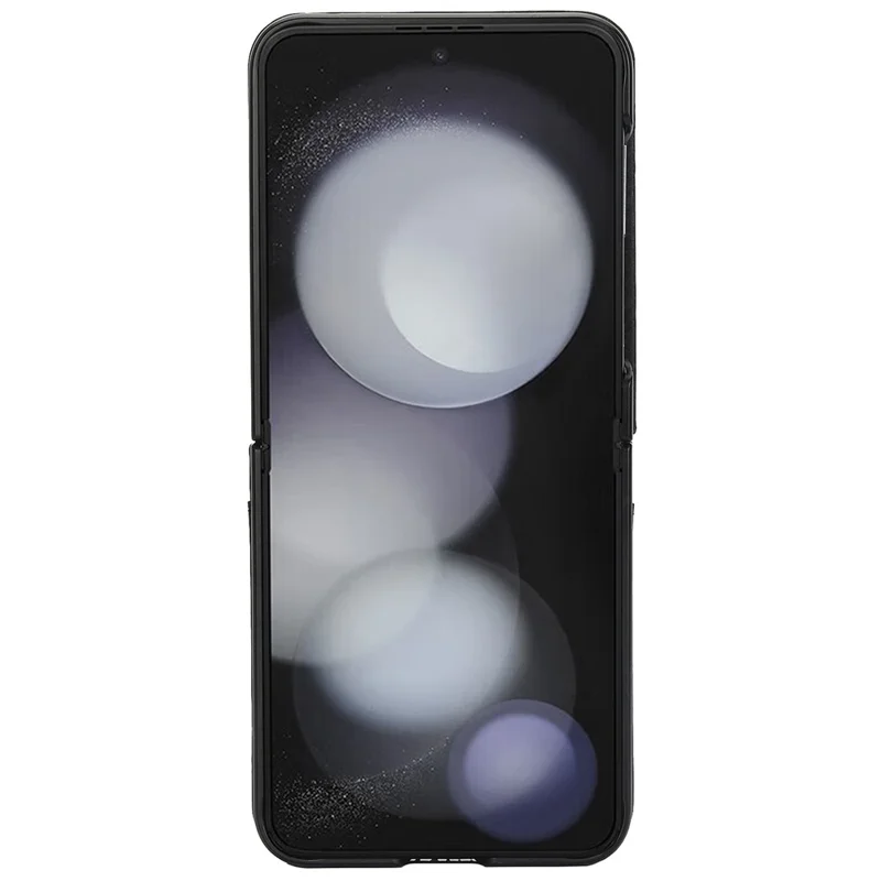 For Samsung Galaxy Z Flip5 5G Phone Case Orchid Butterfly Pattern PU Leather Cover - Black