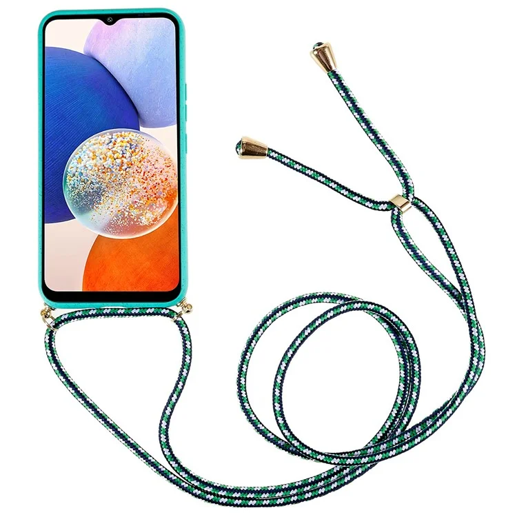 Para Samsung Galaxy S24+ Eco-friendly Wheat Straw Case Soft TPU Phone Cover - Sky Blue