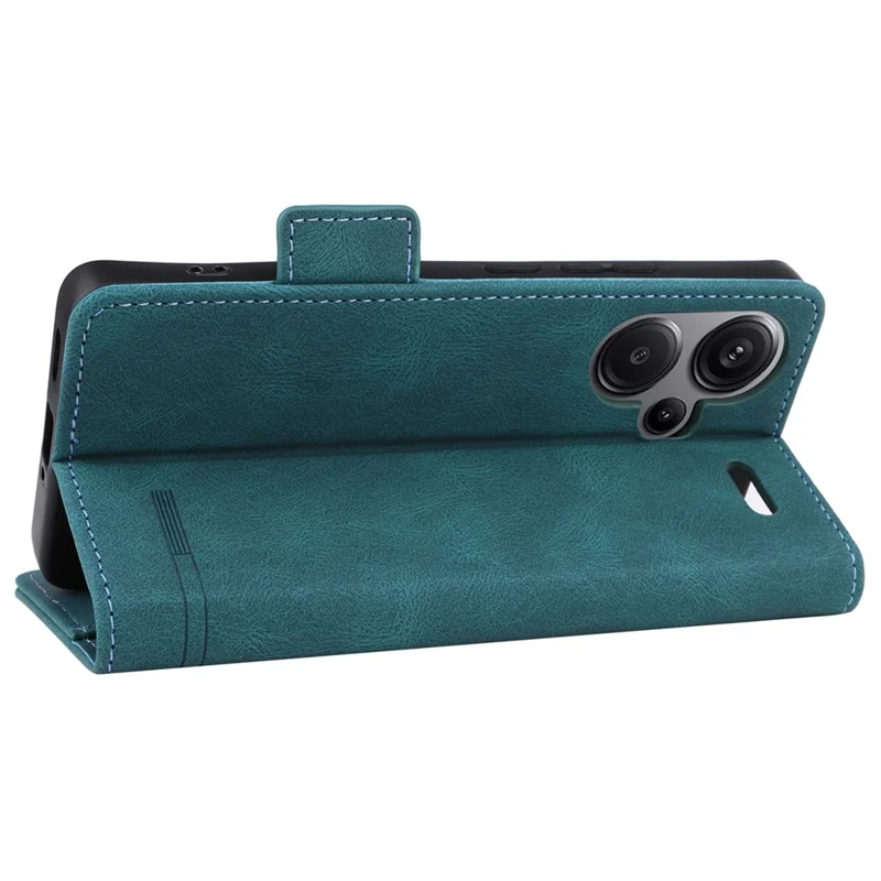Para Xiaomi Redmi Note 13 Pro+ 5G Case Flip Leather Wallet Cover Hardware Decor - Azul