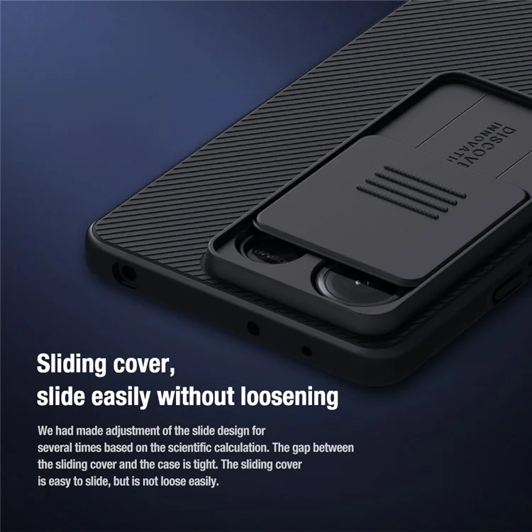 Nillkin Camshield Para Xiaomi Redmi Note 13 5G / Nota 13 5G (China) Case PC Cubierta de Teléfono Con Control Deslizante de Cámara - Negro