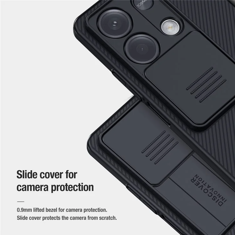 Nillkin Camshield Для Xiaomi Redmi Примечание 13 5G / Примечание 13 5G (China) Case PC Cope Phone Slider Camera - Черный