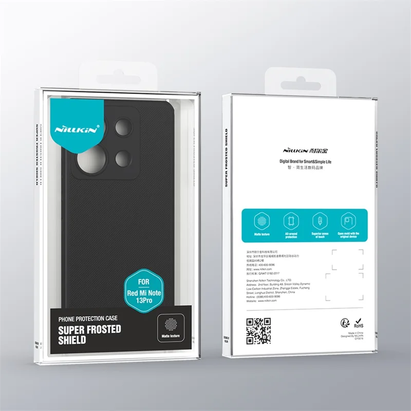 NILLKIN Super Frosted Shield Pro for Xiaomi Redmi Note 13 Pro 5G / Poco X6 5G Back Cover PC+TPU Shockproof Phone Case - Green