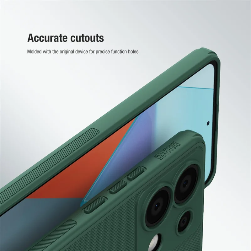 NILLKIN Super Frosted Shield Pro for Xiaomi Redmi Note 13 Pro 5G / Poco X6 5G Back Cover PC+TPU Shockproof Phone Case - Green