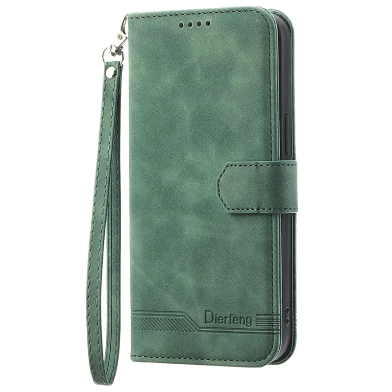 DIERFENG DF-03 for Xiaomi Redmi Note 13 Pro+ 5G Leather Case Phone Wallet Stand - Green
