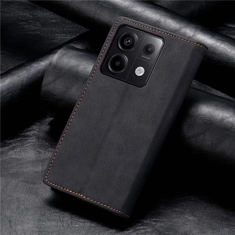 DF-05 Per Xiaomi Redmi Note 13 Pro 5G / Poco X6 5G Cover Telefono Wallet con Blocco RFID - Nero