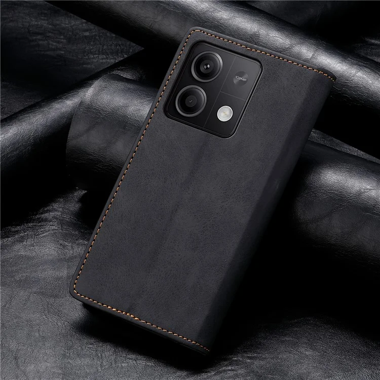 DF-05 For Xiaomi Redmi Note 13 5G / Note 13 5G (China) Case Wallet Phone Cover Magnetic Closing - Black