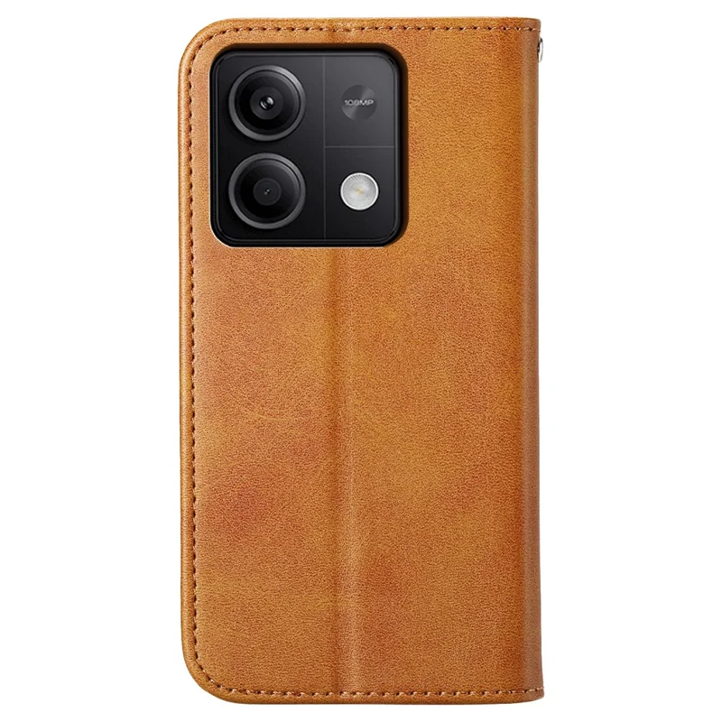 For Xiaomi Redmi Note 13 5G / Note 13 5G (China) Case with Hand Strap Wallet Leather Cover - Yellow