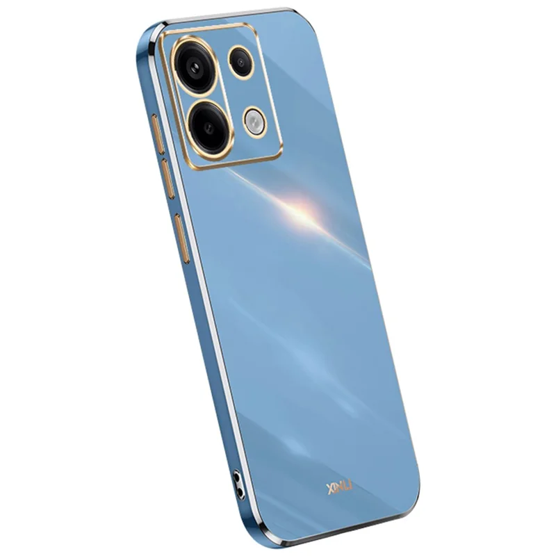 XINLI For Xiaomi Redmi Note 13 Pro 5G / Poco X6 5G Back Case Electroplating TPU Anti-scratch Phone Cover - Blue